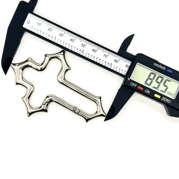 Y2K – mousqueton croisé, porte-clés, Crucifix religieux, fermoir Grunge, Clip, cadeau EDC, papa, petit ami, hommes, Camping, randonnée, grimpeur en plein air – Image 6