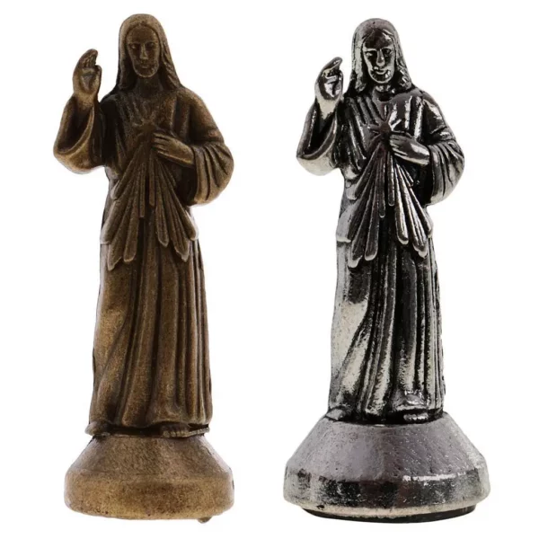 Statue Sainte Religieuse de Jésus, Figurine en Alliage, Ornements de MisériULDivine, Mini Figurine de Jésus – Image 4