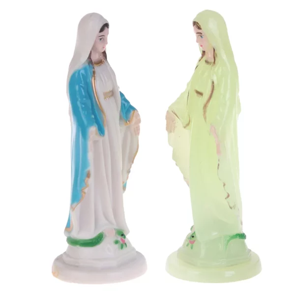 Petite statue de la Vierge de Jésus faite à la main, décoration de la maison, ornement catholique, 1 pièce – Image 5