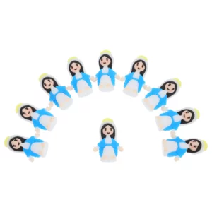 Statuette de marie, jouets pour bébé, figurines de jésus, poupées en vrac, Figurines de pâques, tableau de bord en Pvc chrétien, 10 pièces