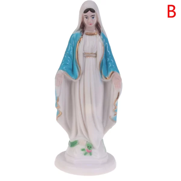 Petite statue de la Vierge de Jésus faite à la main, décoration de la maison, ornement catholique, 1 pièce – Image 8