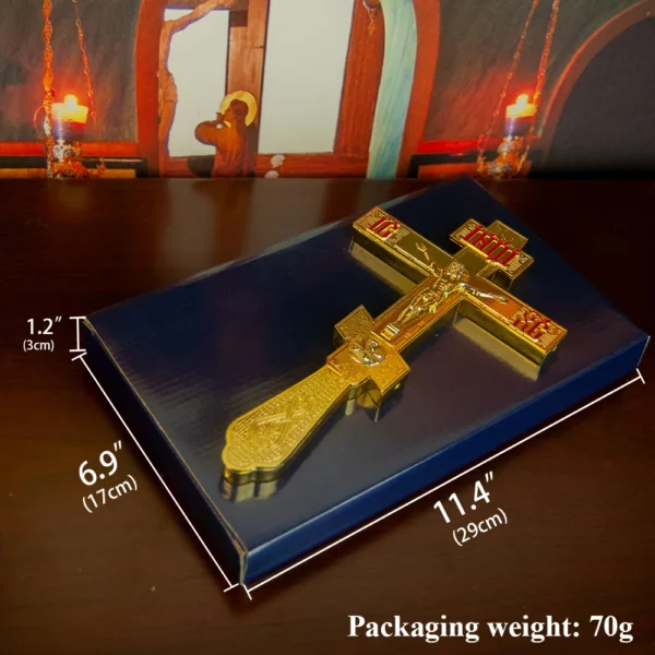 Croix de Jésus debout décorative personnalisée, cadeau religieux, statue de Nina ifix, alliage orthodoxe, église – Image 10