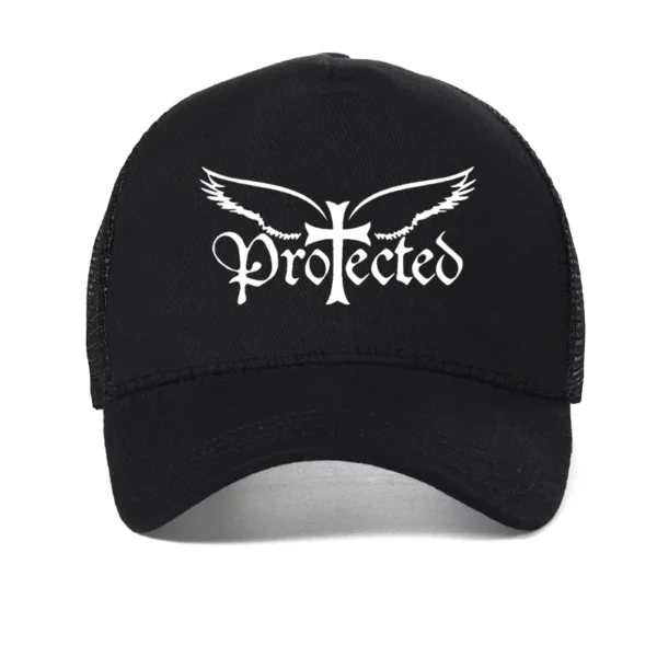 Angel Will Protect You casquette mode unisexe la croix jésus-Christ impression casquette de Baseball Cool mode été visière camionneur chapeau – Image 21