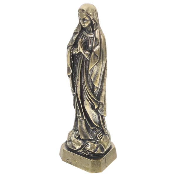 Statue Miniature de jésus, ornement Vintage en laiton, Sculpture, homme de la vierge marie – Image 3