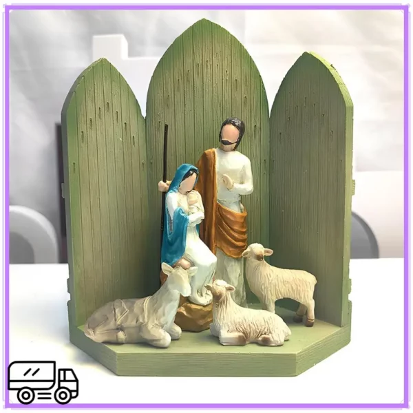 Collection de statues de personnages de haute qualité, Sculptures de taberne, Collection de la nativité de jésus, Bible magique, cadeau de noël pour le vacances – Image 3