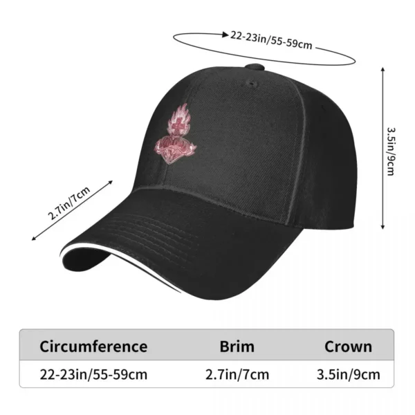 Casquette de baseball du Sacré-Cœur de Jésus pour hommes et femmes, casquette de golf, chapeau derby, casquette militaire, marque de luxe – Image 6