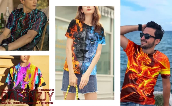 Été Vintage T-shirt pour hommes Lion graphique impression 3D à manches courtes chrétien jésus T-shirt vêtements pour hommes Streetwear T-shirt – Image 18