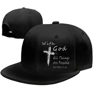 Casquette de baseball réglable avec Dieu, All Things Are Otto, Christian Faith, Snapback Hats for Men, Flat Bill, Trucker Dad Gift