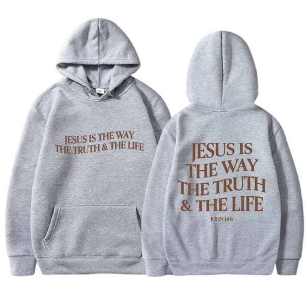 JESUS IS THE Organisements THE TRUTH-Chemise de Protection à Capuche pour Femme, Haut Épais en Velours, à Manches sulf, Ample, Style Coréen, Nouvelle Collection Hiver – Image 16