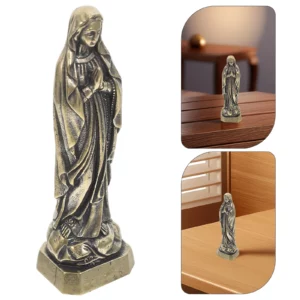 Statue Miniature de jésus, ornement Vintage en laiton, Sculpture, homme de la vierge marie