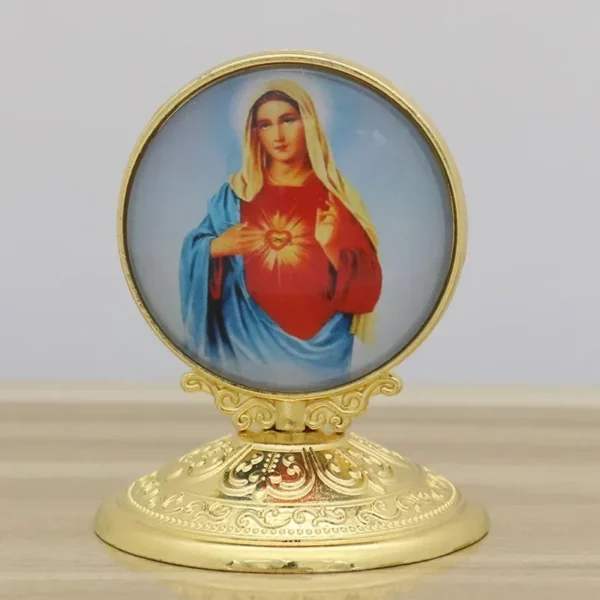 Statue religieuse pour la décoration de la maison, Jésus, la Vierge Marie, la Sainte icône, le Christ catholique, l'ange, la voiture, le bureau, les fournitures, nouveau, 2023 – Image 24