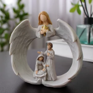 Ornement d'ange créatif en résine, artisanat, décoration de maison, ornement de jésus, cadeau de fête des mères