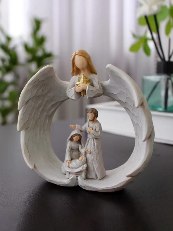 Ornement d'ange créatif en résine, artisanat, décoration de maison, ornement de jésus, cadeau de fête des mères