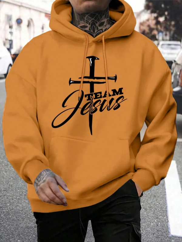 Sweat-shirt à capuche pour hommes, Design de l'équipe de jésus imprimé, mode chaude, décontracté, avec poches, grande taille, Streetwear, automne – Image 31