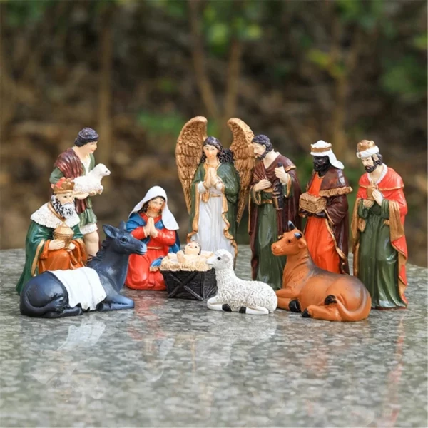 figurines en résine 10cm haut pour crèche noël, pour décoration religieuse – Image 2