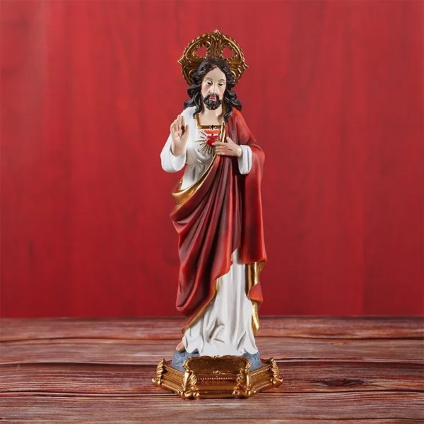 Figurine religieuse de Jésus pour la décoration, artisanat en résine, fournitures d'église, sculptures intensifiées pour la maison, 1PC, 20 cm, 30cm – Image 3