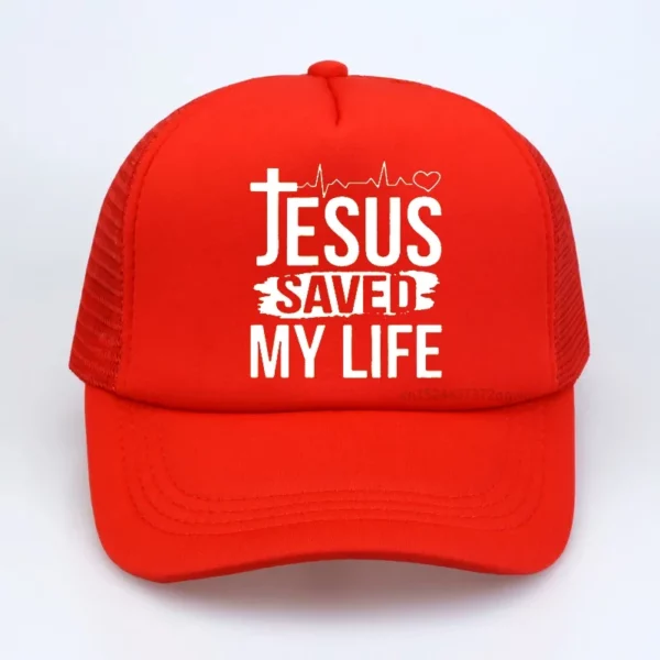 Chapeau d'opérabilité d'impression de Jésus-Christ pour hommes et femmes, casquettes arrière 6A, croix de papa, casquettes de Jésus-Christ, sauver ma vie – Image 10