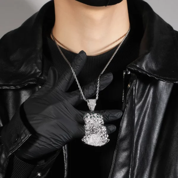 UwinGreen couronne jésus pendentif Punk accessoires tour de cou hommes Hiphop complet glacé collier hommes chaîne bijoux cadeau – Image 9