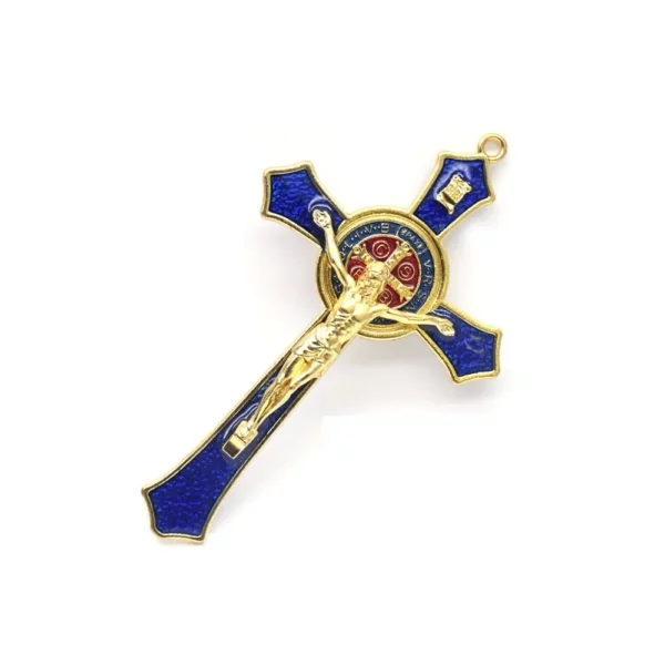 Pendentif croix de Saint benoît, 12x7cm, jésus-Christ, Religion, prière, fournitures de décoration – Image 6