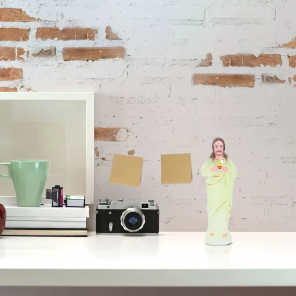 Statue de jésus en plastique, ornement, cadeau religieux, décoration de maison, christianisme catholique, Figurine Miniature, Table de bureau – Image 3