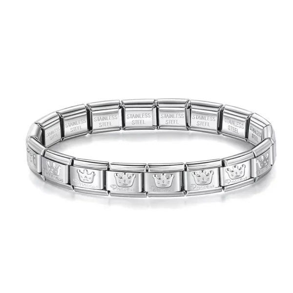 Coeur croix papillon italien breloque lien en acier inoxydable doré Bracelets bricolage faisant 9mm perles rétro Bracelet bijoux en gros – Image 9