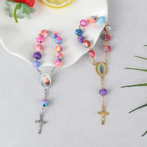 Chapelet perle Bracelet catholique pendentif vierge marie bijoux religieux chrétien centres de table bijoux religieux catholique chrétien