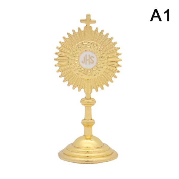 Statue de Communion Chrétienne et Catholique, Zones de Jésus Dorées, Récupérateur d'Inum, Décoration de Table de Bureau à Domicile, Figurine de Croix, Cadeau Religieux – Image 9