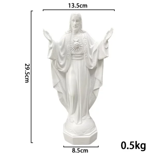 Statue de la vierge marie catholique religieux mexique notre-dame de Lourdes Statue mère dieu Figurines en résine décor de bureau béni jésus – Image 13