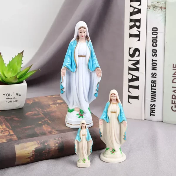 Statue de la Vierge Marie Catholique Faite à la Main, Jésus, Décoration de Maison, Cadeau, Ornement Européen Chrétien – Image 5