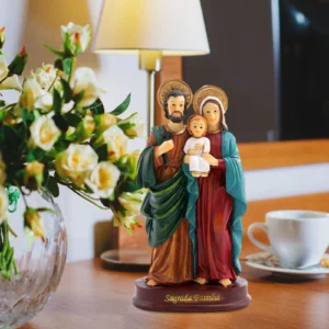 Statue de sainte famille, Figurine de jésus, scène de nativité artisanale pour bureau, cadeau de maison, Sculpture de décoration de maison, Mary Joseph