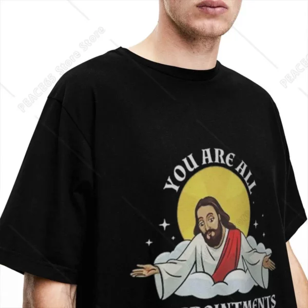 T-Shirt à Manches Courtes et Col Rond en Coton pour la Plage, Vêtement de Grande Taille, avec Motif de Jésus-Christ, You Are All Design, Harajuku – Image 4