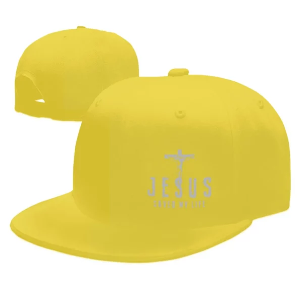 Casquette de baseball réglable pour homme, chapeaux Snapback croisés, billet plat, camionneur chrétien, Jésus a sauvé ma vie, cadeau papa, mari – Image 10