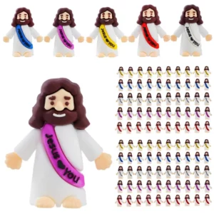 Statues de jésus miniatures en PVC, 50 pièces, figurines religieuses de table, décorations cadeaux de noël, pâques, Halloween, fête