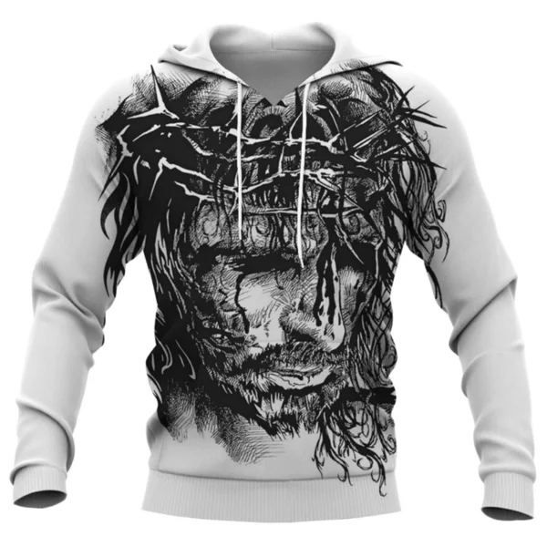 Jésus Amen sweat à capuche pour hommes vêtements unisexe 3D noël dieu vous bénisse imprimé nouveau dans sweats à capuche femmes Harajuku mode y2k pulls – Image 10