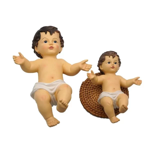 Statue de poupée de jésus pour bébé, 6cm/10cm/15cm, ornement de l'avent pour bébé, Figurine religieuse de jésus, maison, église, décoration artisanale de noël, cadeau – Image 3