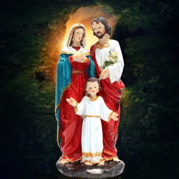 Kx4b religieux jesus familial statue bourse ornement résine statue figurine for Creative sculpture for intérieur décor intérieur – Image 3