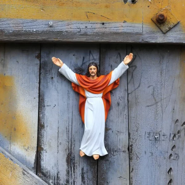 Statue de figurine religieuse du Saint Jésus, artisanat de collection, sculpture d'art pour la maison de Noël, ornement britannique, cadeau d'anniversaire – Image 2