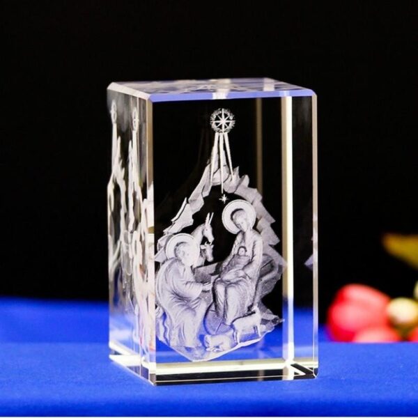 Portrait de jésus catholique chrétien moderne, 6 sortes, ornements en cristal, croix de jésus sculptée en 3D créative, accessoires de décoration pour la maison – Image 16