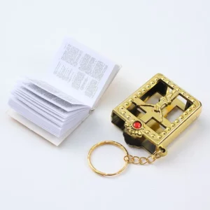 Mini Souvenirs pour femmes, couverture de jésus chrétien, livre en papier Miniature, pendentif de sac pour hommes, porte-clés de voiture, porte-clés de la sainte Bible