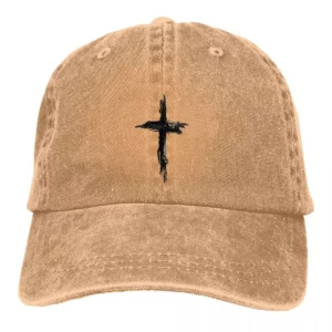 Chapeau multicolore Jésus croix de Dieu pour femme, casquette à visière, symbole chrétien du Christ, visière personnalisée artistique, chapeaux de protection