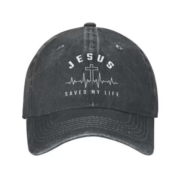 Jésus Christ christianisme jésus sauvé ma vie Casquette de Baseball hommes femmes chapeau réglable Casquette Gorras – Image 7