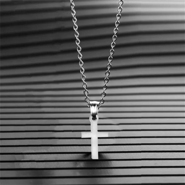 Mode petit pendentif croix de jésus femme or argent couleur foi chrétienne croix collier pour femmes bijoux religieux cadeau 2025 – Image 12