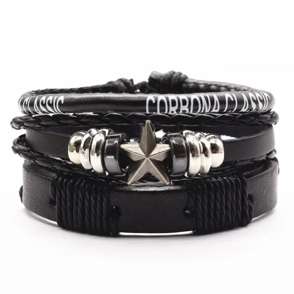 WESTBULL 3 pièces/ensemble Bracelets en cuir multicouche pour hommes croix charme Homme Bracelets cadeau bijoux – Image 15