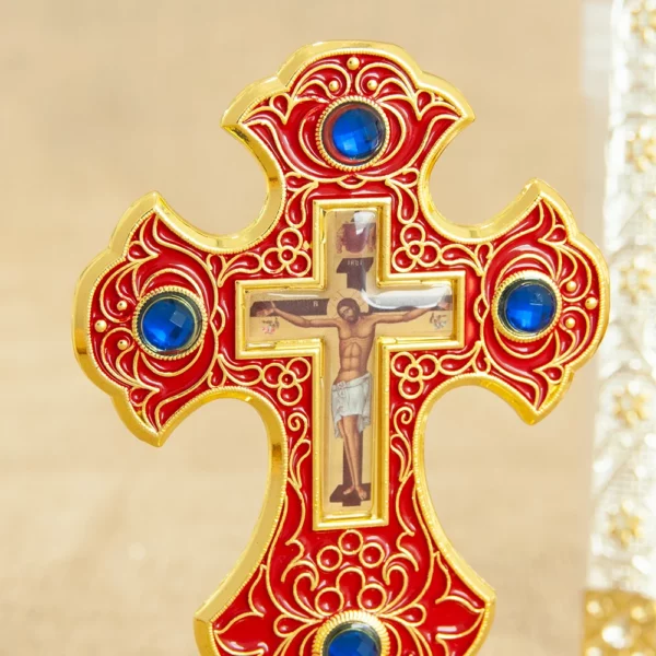Croix de Jésus debout pour la première communion, petite croix de naissance en alliage, décoration pour l'église, cadeaux orthodoxes, décoration de prière pour la maison – Image 10