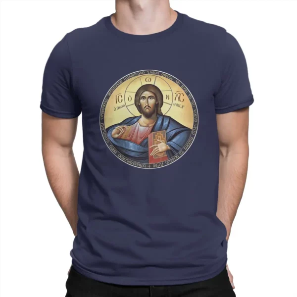 T-shirt de Jésus-Christ pour hommes, Pantocrator du Christ, icône orthodoxe, Hipster PVD original, T-shirt distinctif – Image 11