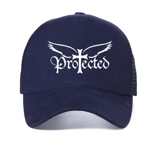 Angel Will Protect You casquette mode unisexe la croix jésus-Christ impression casquette de Baseball Cool mode été visière camionneur chapeau – Image 17