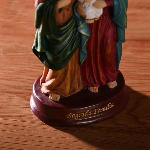 Statue de sainte famille, Figurine de jésus, scène de nativité artisanale pour bureau, cadeau de maison, Sculpture de décoration de maison, Mary Joseph – Image 5