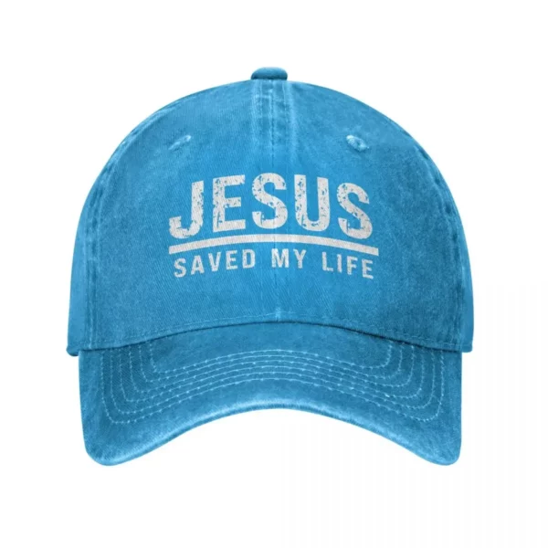 Casquette de baseball décontractée en coton délavé pour papa, chapeau à rabat, queue de cheval, chrétien, Jésus a sauvé ma vie, printemps, été, nouveau, 2023 – Image 11