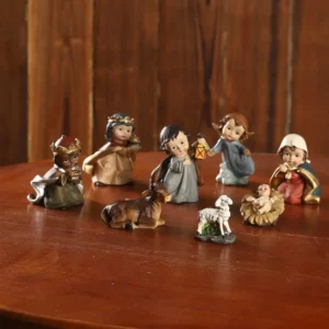 Ornement de la naissance de Jésus du Christ, scène de la Nativité, artisanat en résine, décoration de crèche de Noël, figurine catholique Auckland, cadeaux, 11 pièces par ensemble