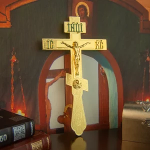 Croix de Jésus debout décorative personnalisée, cadeau religieux, statue de Nina ifix, alliage orthodoxe, église